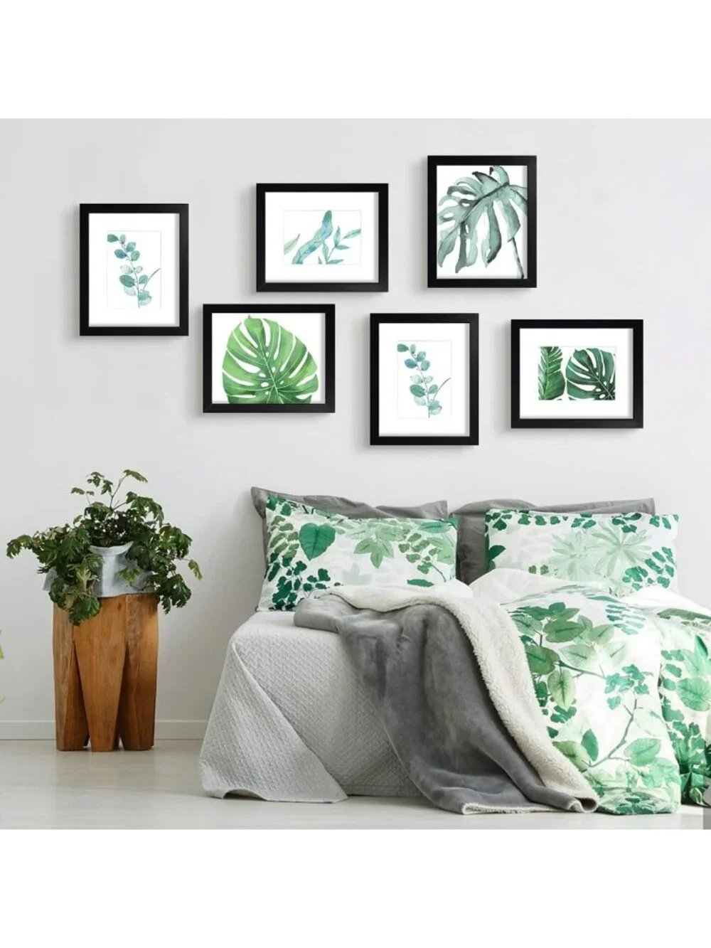 8x10 Black Picture Frames Set of 6 - Wood Wall Mount & Tabletop Display, Home